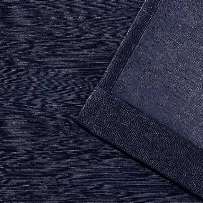 Outlet Kirklands Home Oxford Navy Thermal Curtain Panel Set, 96 in. Blue