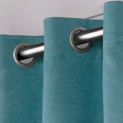Outlet Kirklands Home Oxford Teal Thermal Curtain Panel Set, 84 in.