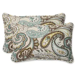 Kirklands Home Paisley Quartz Rectangle Outdoor Pillows, Set of 2