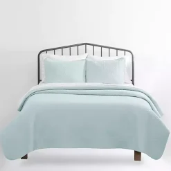 Sale Kirklands Home Pale Herring 3-pc. Twin Quilted Coverlet Set Blue