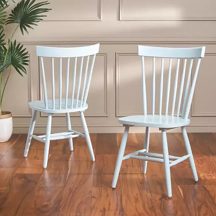 Online Kirklands Home Pale Parker Spindle Dining Chairs, Set of 2 Blue
