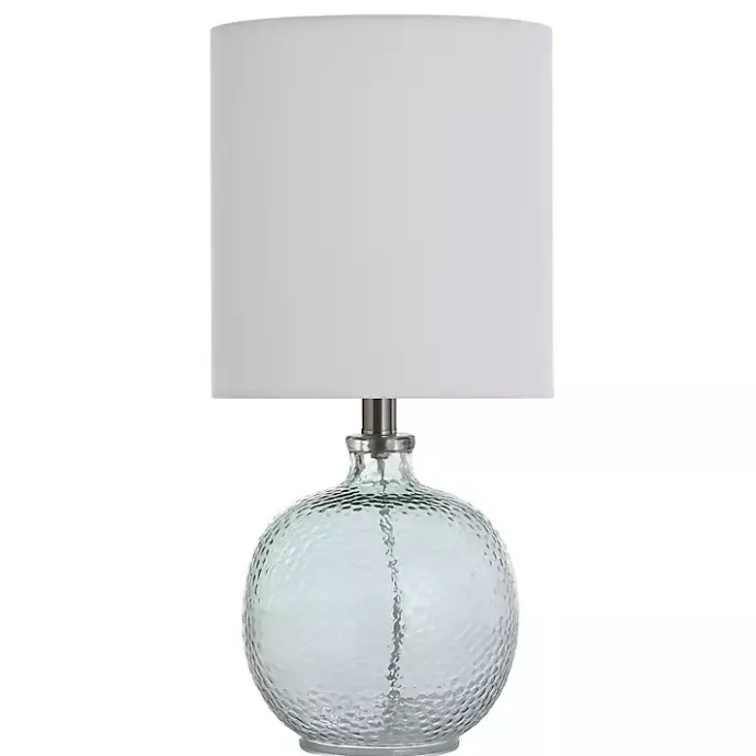 Clearance Kirklands Home Pale Blue Tinted Glass Jug Table Lamp White