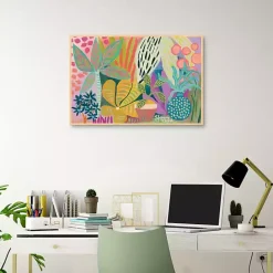Kirklands Home Palm Heaven Framed Canvas Art Print Multi