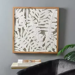 Sale Kirklands Home Palm Leaf II Shadowbox Wall Plaque