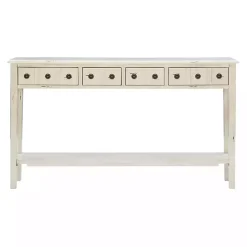 Outlet Kirklands Home Paloma Cream 4-Drawer Console Table Ivory