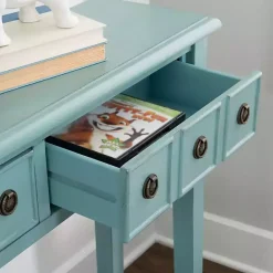 Discount Kirklands Home Paloma Teal 4-Drawer Console Table Green