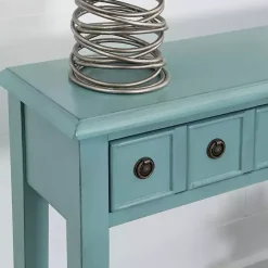 Discount Kirklands Home Paloma Teal 4-Drawer Console Table Green
