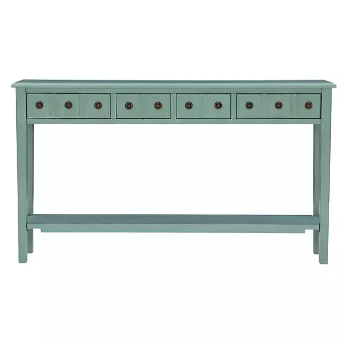Discount Kirklands Home Paloma Teal 4-Drawer Console Table Green