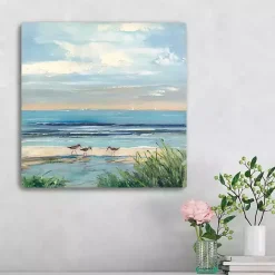 Best Kirklands Home Paradise Beach Canvas Art Print, 20x20 in. Blue
