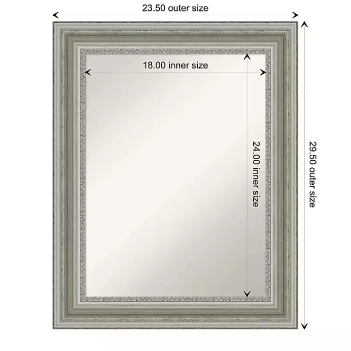 Online Kirklands Home Parlor Silver Framed Wall Mirror