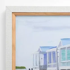 Clearance Kirklands Home Pastel Beach Houses Framed Art Print