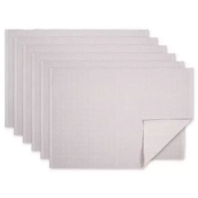 Hot Kirklands Home Pastel Lavender Fog Dobby Placemats, Set of 6 Purple
