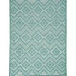 Hot Kirklands Home Pastel Lime Diamond Outdoor Area Rug, 6x9 Green