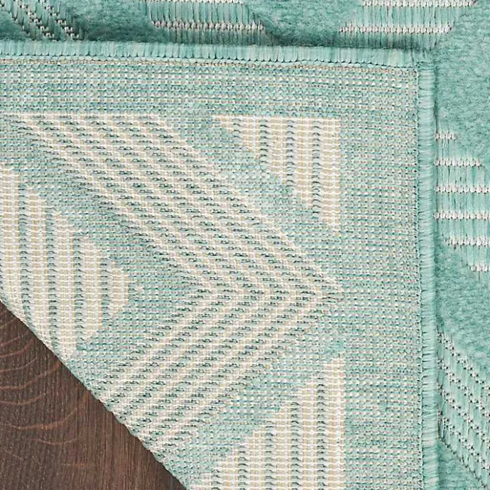 Hot Kirklands Home Pastel Lime Diamond Outdoor Area Rug, 6x9 Green