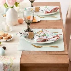 New Kirklands Home Pastel Misty Dobby Placemats, Set of 6 Blue