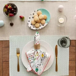 New Kirklands Home Pastel Misty Dobby Placemats, Set of 6 Blue