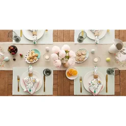 New Kirklands Home Pastel Misty Dobby Placemats, Set of 6 Blue