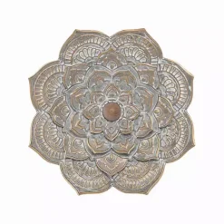 Kirklands Home Patina Finish Metal Flower Large Wall Plaque Gray