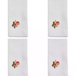 Sale Kirklands Home Peach Embroidered 4-pc. Napkin Set