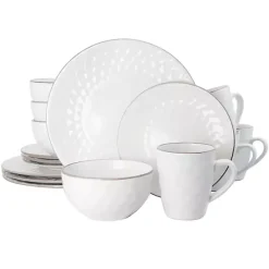 New Kirklands Home Pearl Stoneware 16-pc. Dinnerware Set White