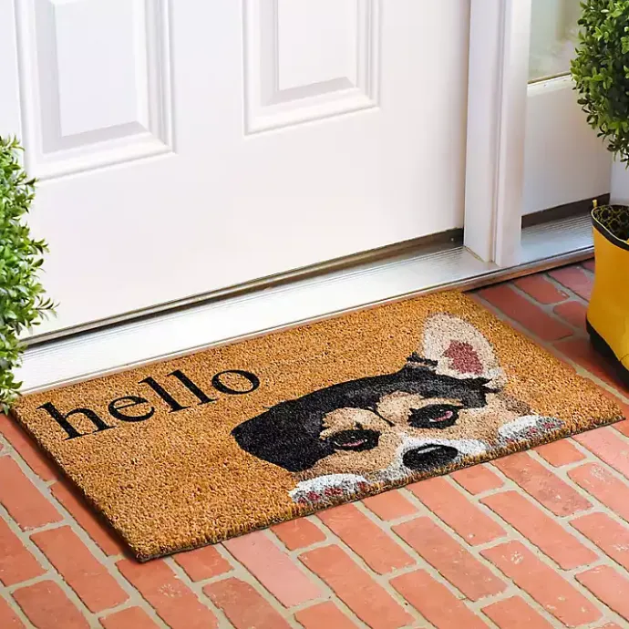 Outlet Kirklands Home Pembroke Welsh Corgi Hello Doormat