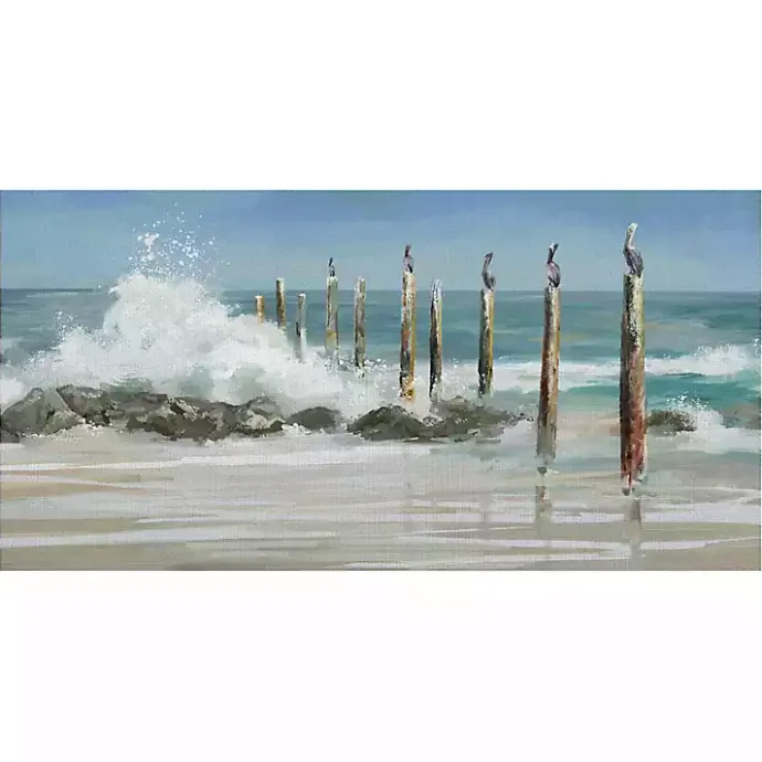 Outlet Kirklands Home Perched By The Sea Canvas Art Print