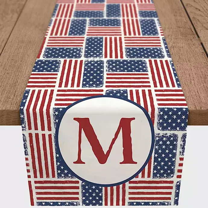 Kirklands Home Personalized American Flag Table Runner, 90 in.