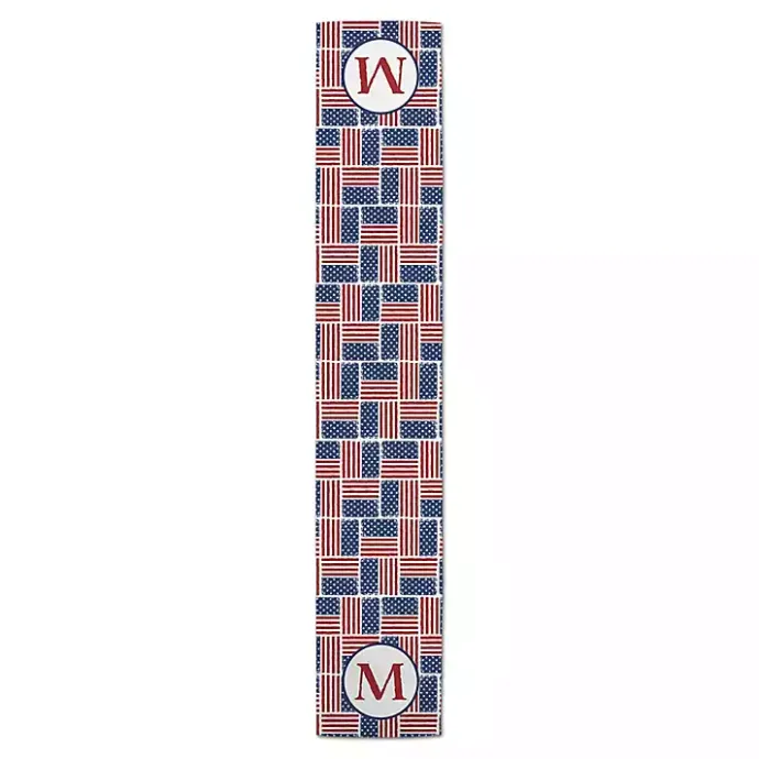 Kirklands Home Personalized American Flag Table Runner, 90 in.