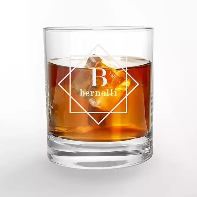 Clearance Kirklands Home Personalized Diamond Whiskey Glasses, Set of 2