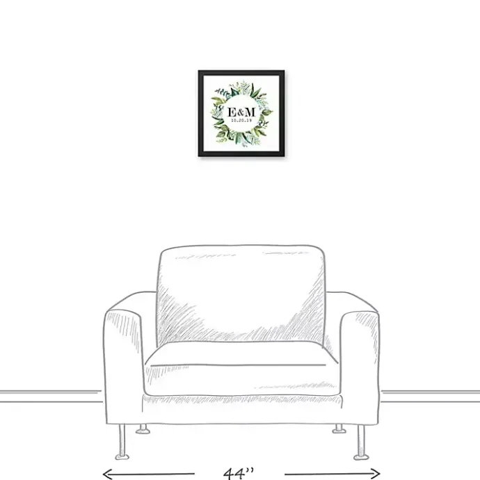 Clearance Kirklands Home Personalized Framed Monogram Leaves Wall Plaque