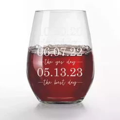 Hot Kirklands Home Personalized Important Dates Glasses, Set of 2