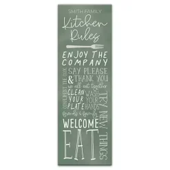 Discount Kirklands Home Personalized Kitchen Rules Canvas Wall Plaque