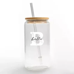 Clearance Kirklands Home Personalized Monogram B Floral Glass Cup