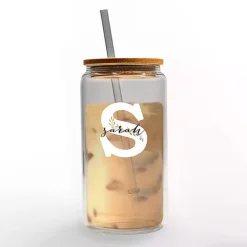 Clearance Kirklands Home Personalized Monogram S Floral Glass Cup