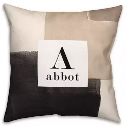 Online Kirklands Home Personalized Neutral Monogram Outdoor Pillow