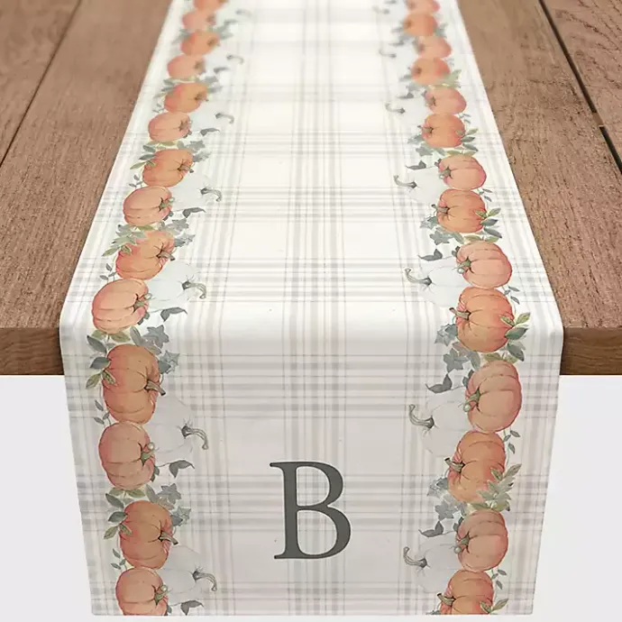 Hot Kirklands Home Personalized Plaid Monogram Table Runner, 72 in.