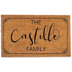 Outlet Kirklands Home Personalized Simple Boarder Coir Doormat