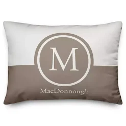 Best Kirklands Home Personalized Simple Circle Monogram Outdoor Pillow