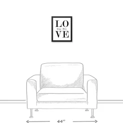 Discount Kirklands Home Personalized Simple Love Framed Canvas Wall Plaque
