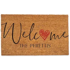 Sale Kirklands Home Personalized Welcome Heart Coir Doormat