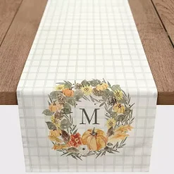 Clearance Kirklands Home Personalized Wreath Monogram Table Runner, 90 in.