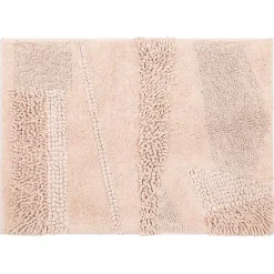 Kirklands Home Petal Blush Asymmetrical Cotton Bath Mat, 34 in. Pink