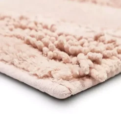 Kirklands Home Petal Blush Asymmetrical Cotton Bath Mat, 34 in. Pink
