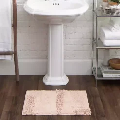 Discount Kirklands Home Petal Blush Asymmetrical Cotton Bath Mat, 60 in. Pink