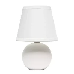 Hot Kirklands Home Petite Off Orb Ceramic Table Lamp White