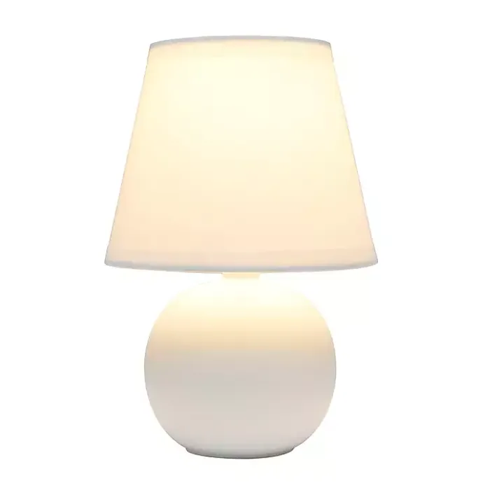Hot Kirklands Home Petite Off Orb Ceramic Table Lamp White