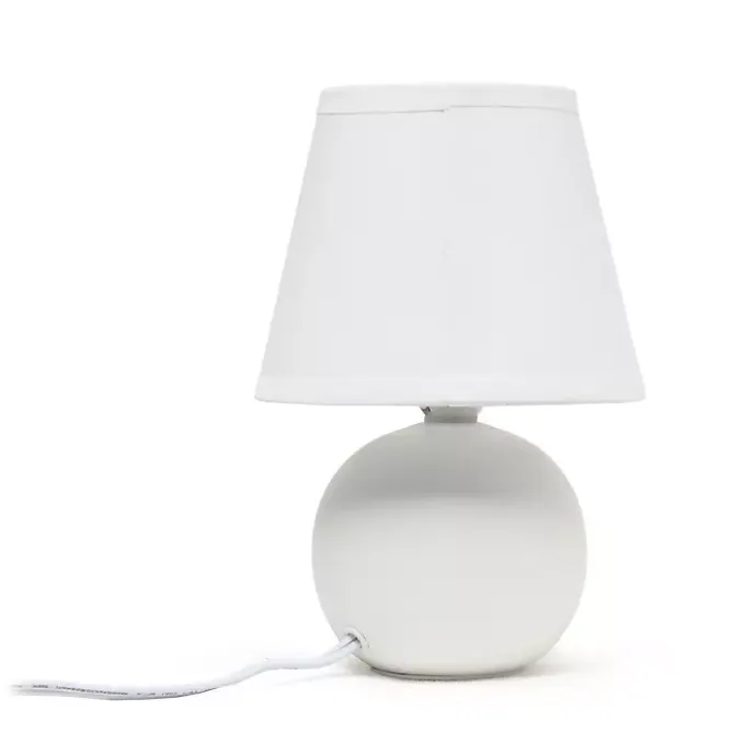 Hot Kirklands Home Petite Off Orb Ceramic Table Lamp White