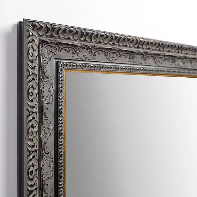 Kirklands Home Pewter Vintage Wall Mirror Gray