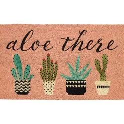 Outlet Kirklands Home Pink Aloe There Coir Doormat