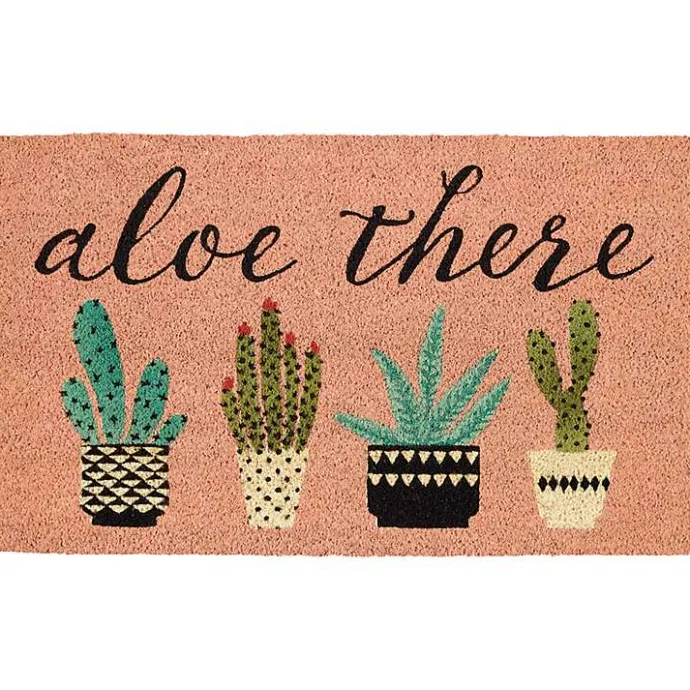 Outlet Kirklands Home Pink Aloe There Coir Doormat